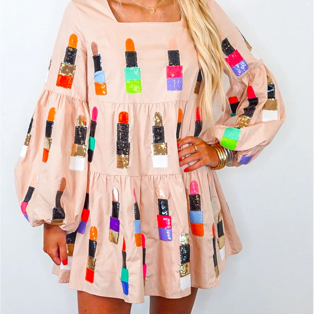 Queen of Sparkles Lipstick Dress